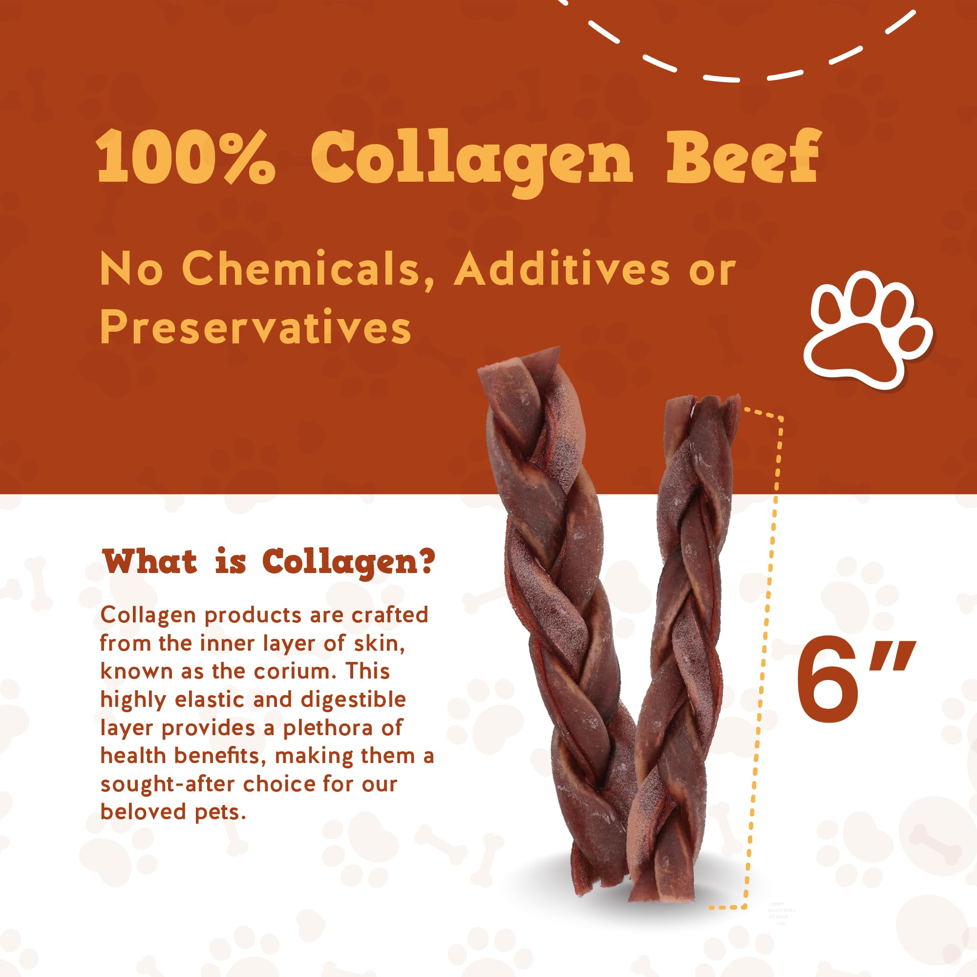 Jack&Pup 8-pack collagen sticks for long-lasting dog treats