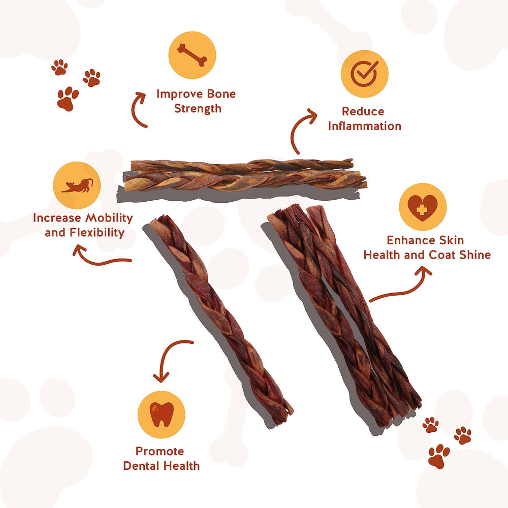 Jack&Pup 8-pack collagen sticks for dogs in a display.