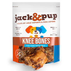 Jack&Pup beef bones knee cap pack for long-lasting chews and enrichment.