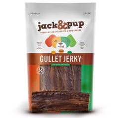 Jack&Pup beef gullet stick 6in pack for long lasting chew.