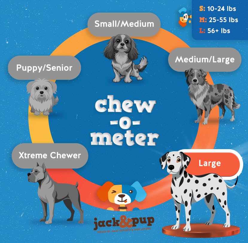 Jack&Pup digestible protein chew — easily digestible for dogs with sensitive stomachs.