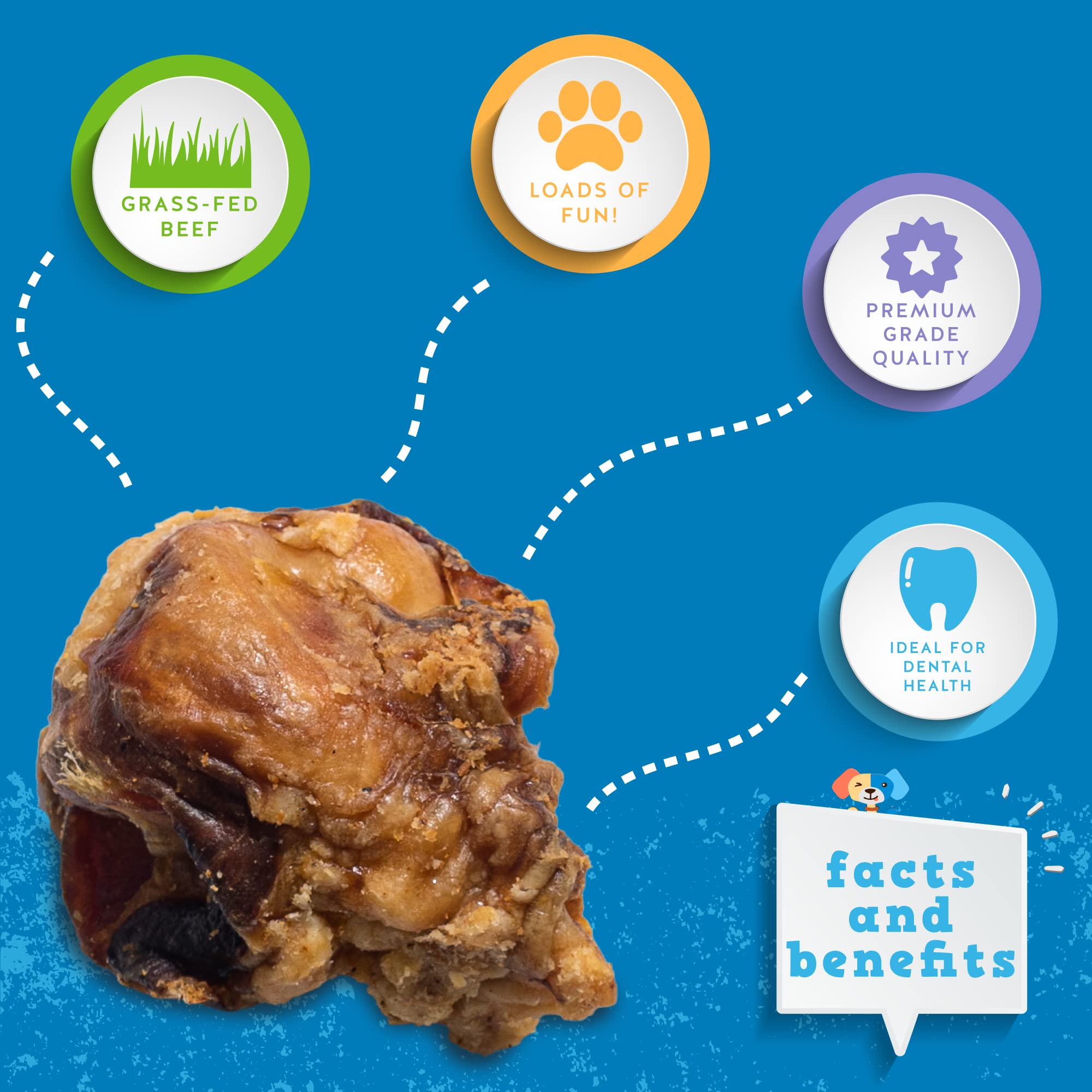 Jack&Pup grass-fed beef bones showcase natural ingredients and premium flavor.
