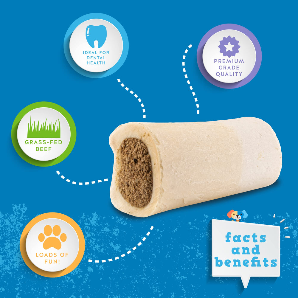 Jack&Pup long-lasting beef bone chew ideal for powerful chewers.