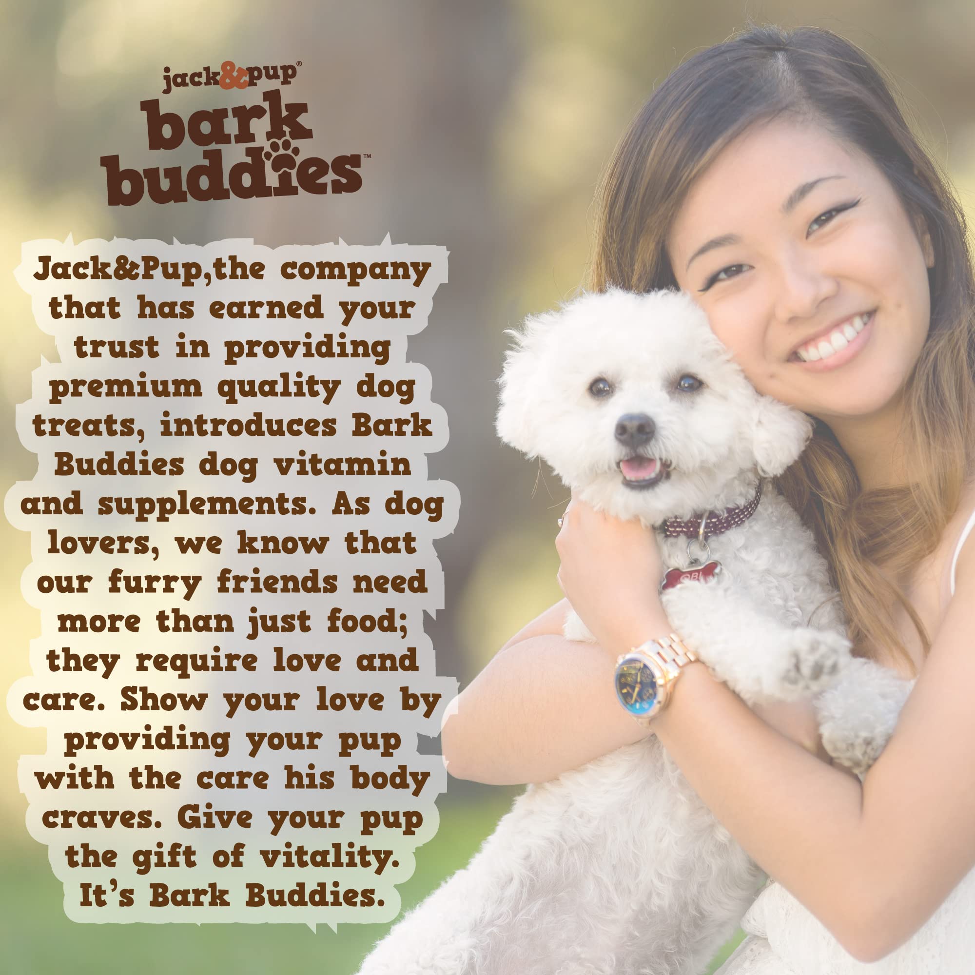 Jack&Pup Multi-Buddy product image emphasizes skin and coat nourishment
