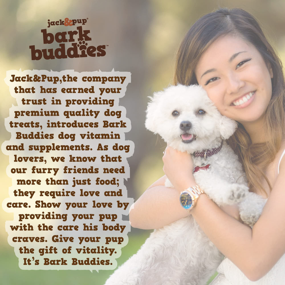 Jack&Pup Multi-Buddy product image emphasizes skin and coat nourishment
