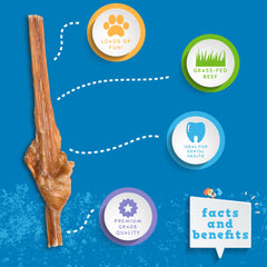 Puppy teething chew: Jack&Pup bully stick for relief and engagement.