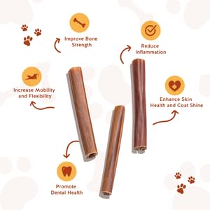 Jack&Pup rawhide-free dog chews highlight a single-ingredient collagen stick.