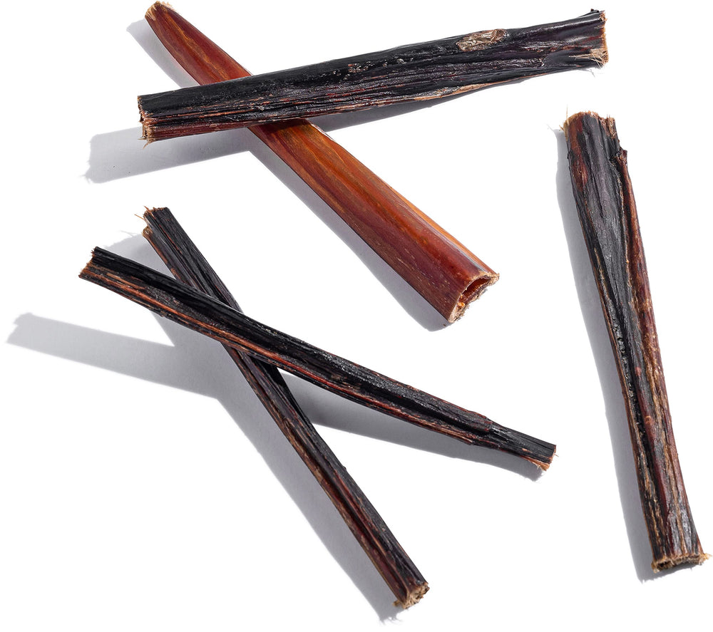 Jack&Pup skinny bully stick for small dogs, odor-free and easy to handle.