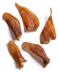 Jack&Pup Thick Half Pig Ear—dense cartilage chew for a satisfying bite.