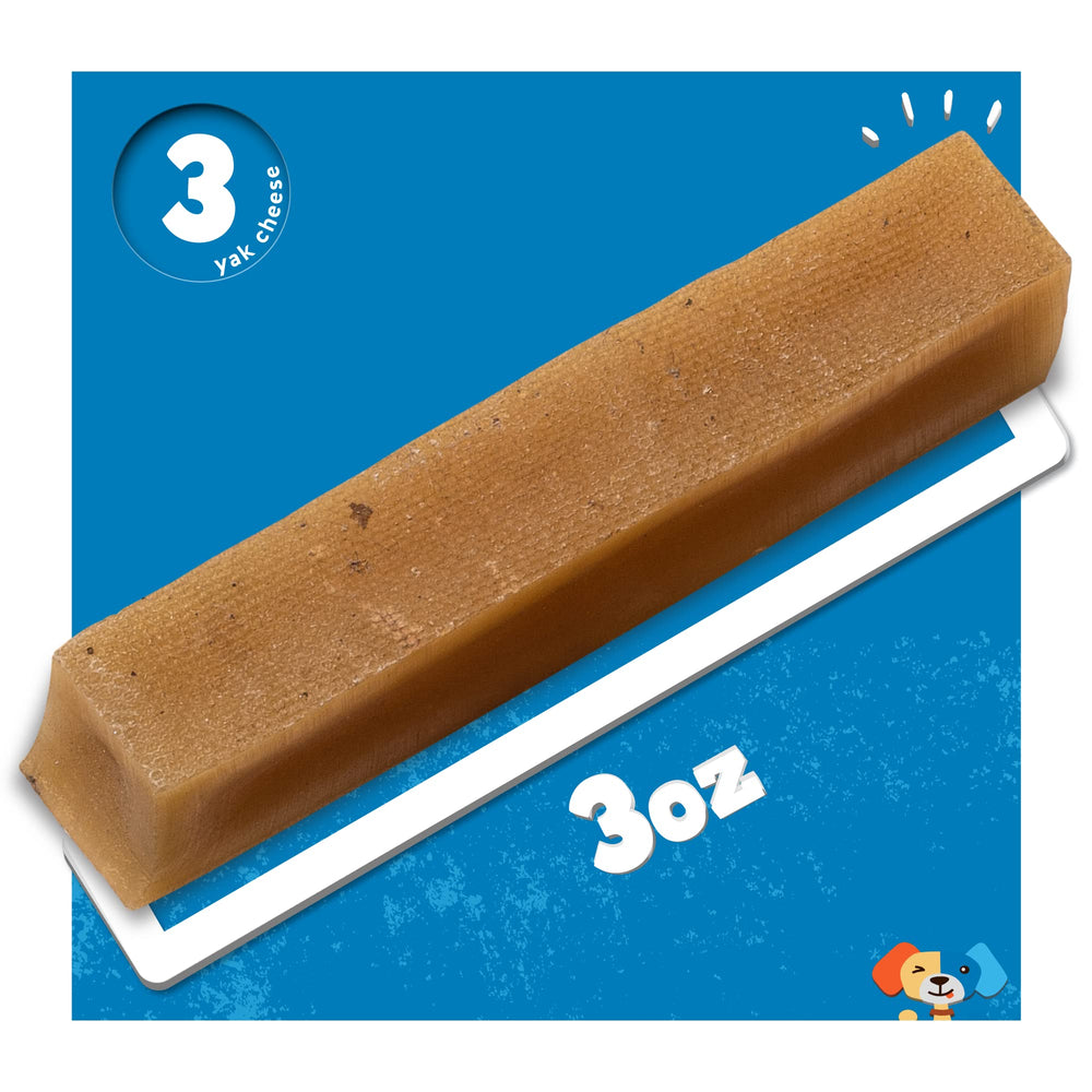 Jack&Pup three-pack of yak cheese chews for dogs of all sizes.