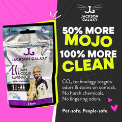 Jackson Galaxy EX two tablets added to bottle to form cleaning solution.