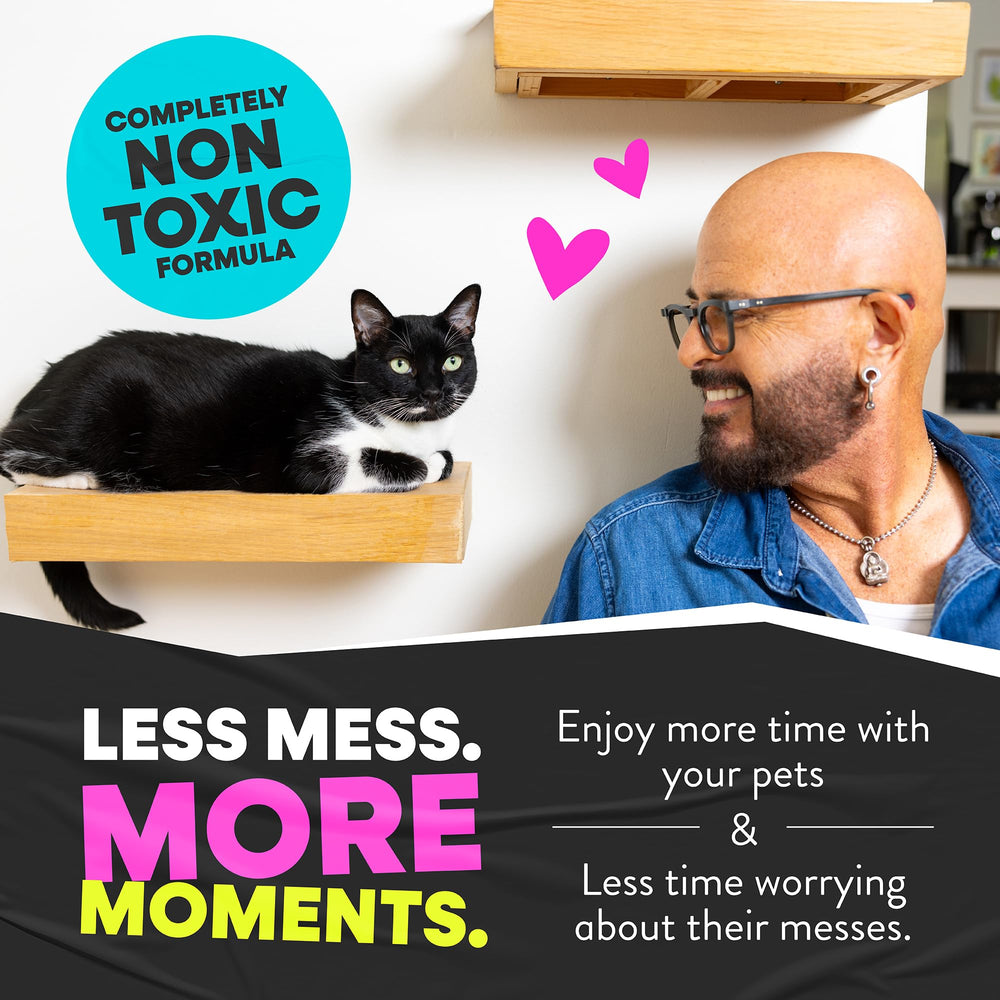 Non-toxic formula highlighted for safe use around pets.
