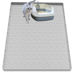 Jacooxi cat litter mat front view showing large coverage to trap litter