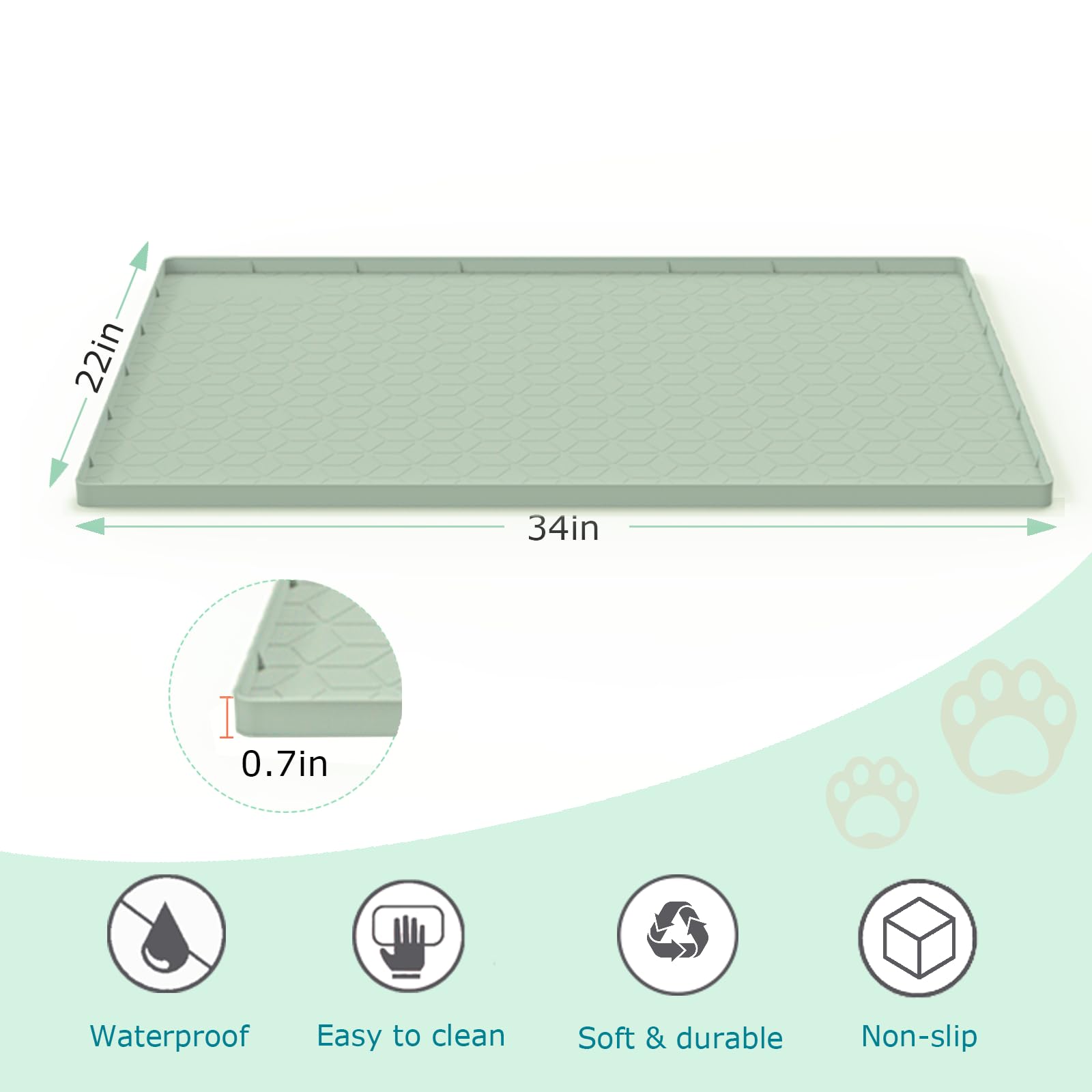 Jacooxi on-floor use with litter mess, demonstrating effective litter containment.