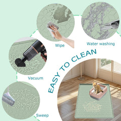 Jacooxi raised edge litter mat preventing spills and keeping water off the floor.