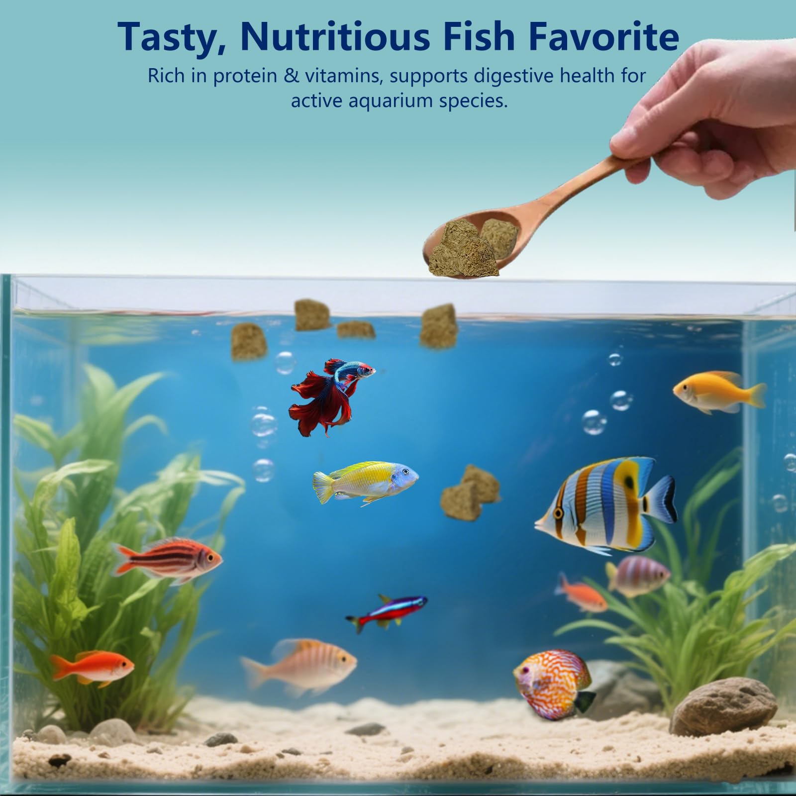 JADINGSFARM Brine Shrimp Cubes nibbling friendly feeding.