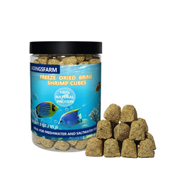 JADINGSFARM Brine Shrimp Cubes pack for convenient tropical fish nutrition.