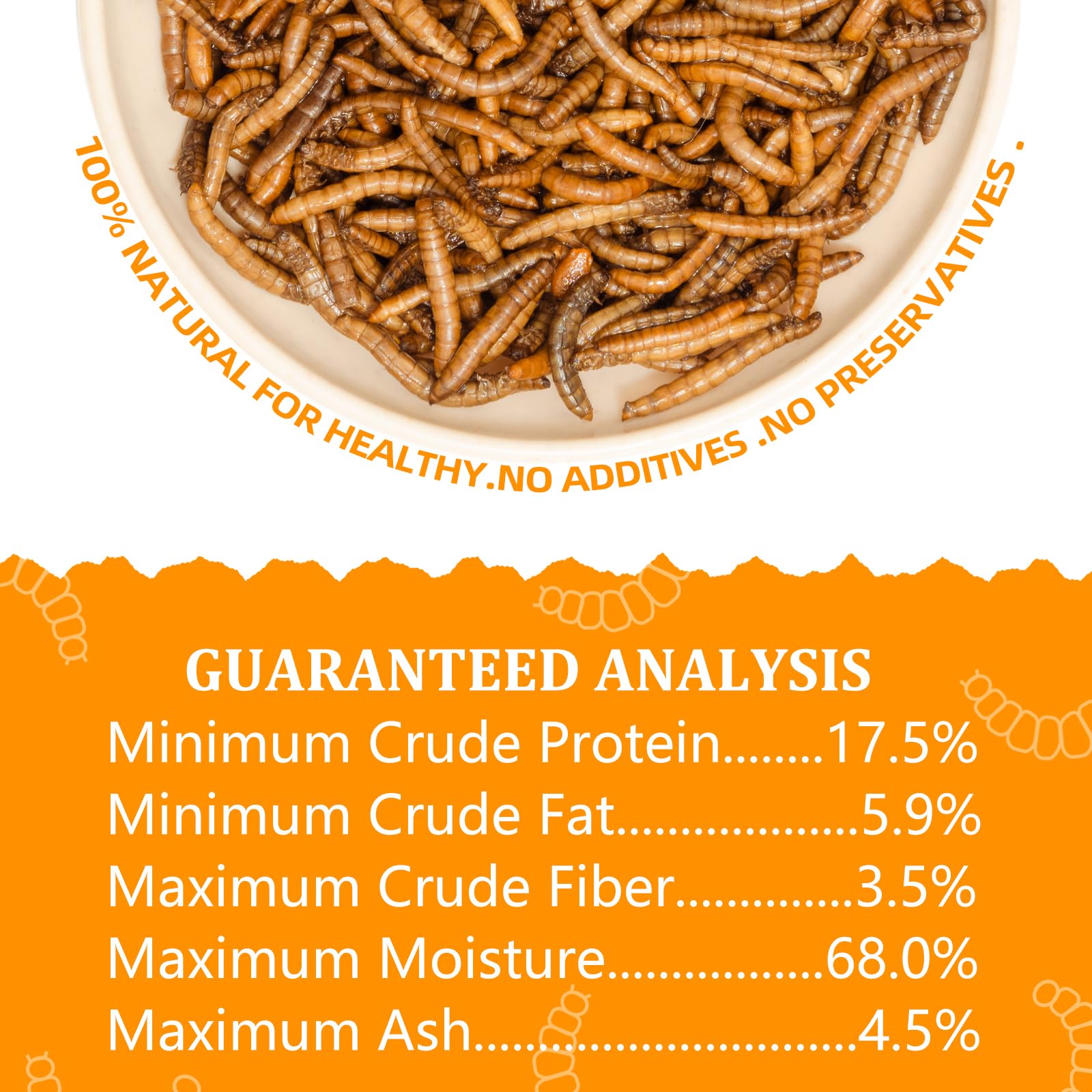 JADINGSFARM delicate-palate mealworms, farm-raised for all life stages and gentle on appetites.