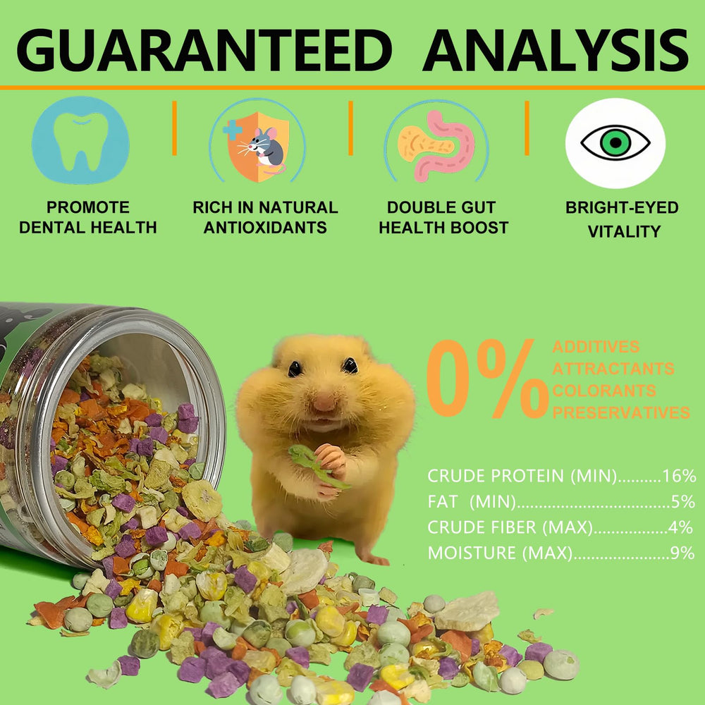JADINGSFARM foraging-friendly treat encourages activity and dental health in small pets.