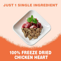 JADINGSFARM chicken heart treats in a jar highlighting single-ingredient nutrition
