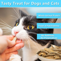Dogs and cats enjoy JADINGSFARM minnows, broad life-stage appeal.