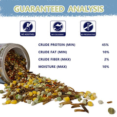 JADINGSFARM Hermit Crab Food vegetables and protein variety for a balanced diet