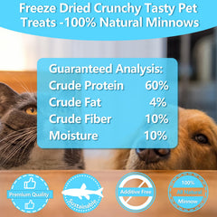 JADINGSFARM Minnows close-up — freeze-dried, high-protein snack with minerals.