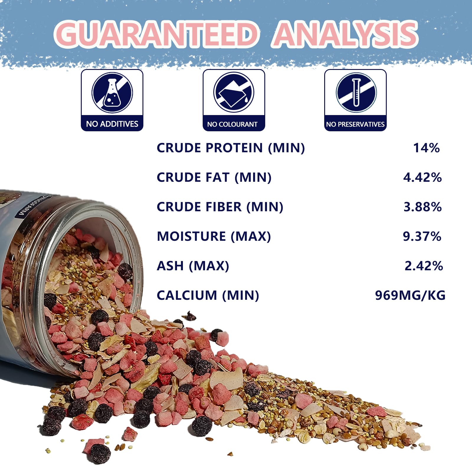 JADINGSFARM 4.4 oz diet jar featuring oats and berries
