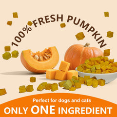 JADINGSFARM pumpkin cubes closeup showing crunchy texture.