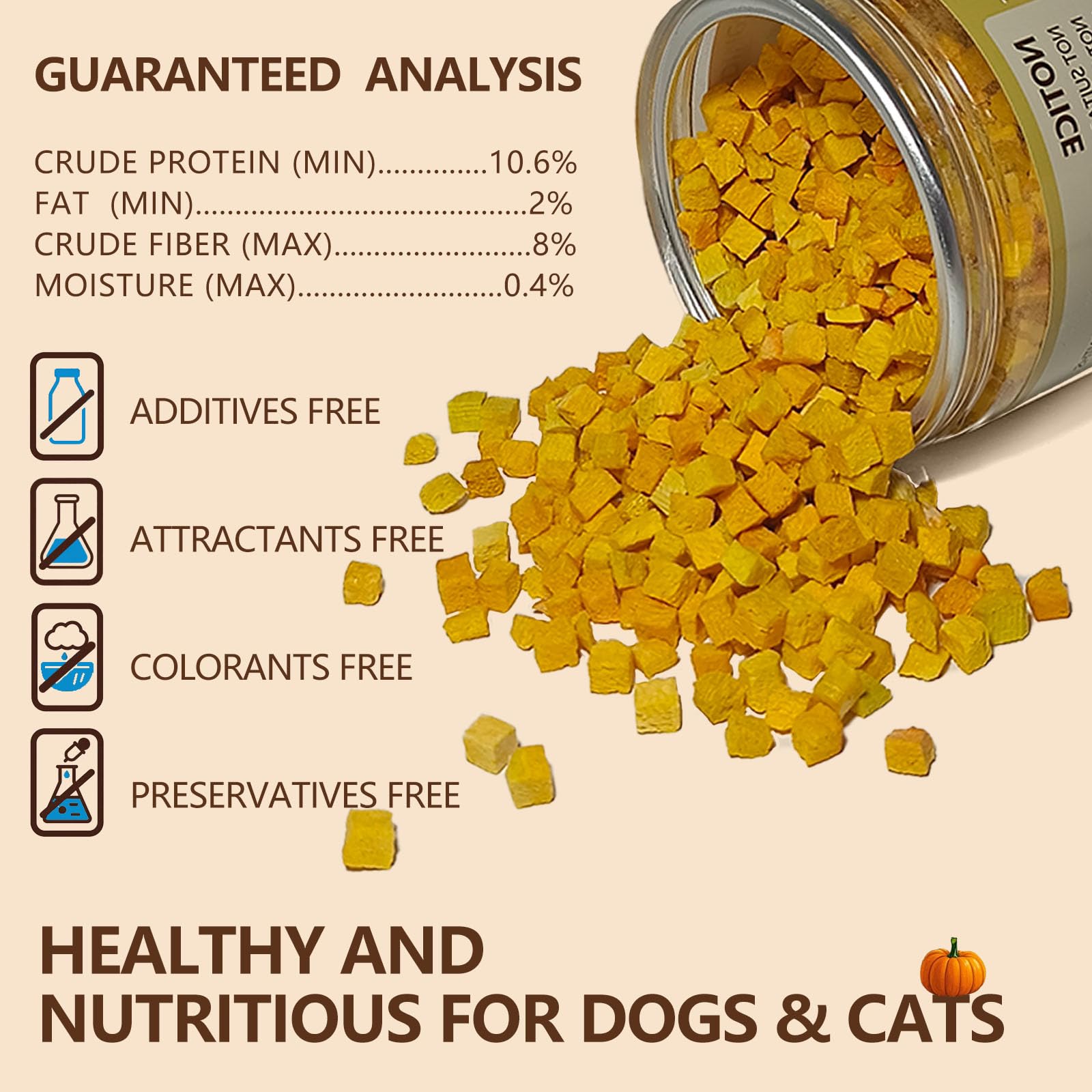 JADINGSFARM pumpkin dog treats in action as a snack.