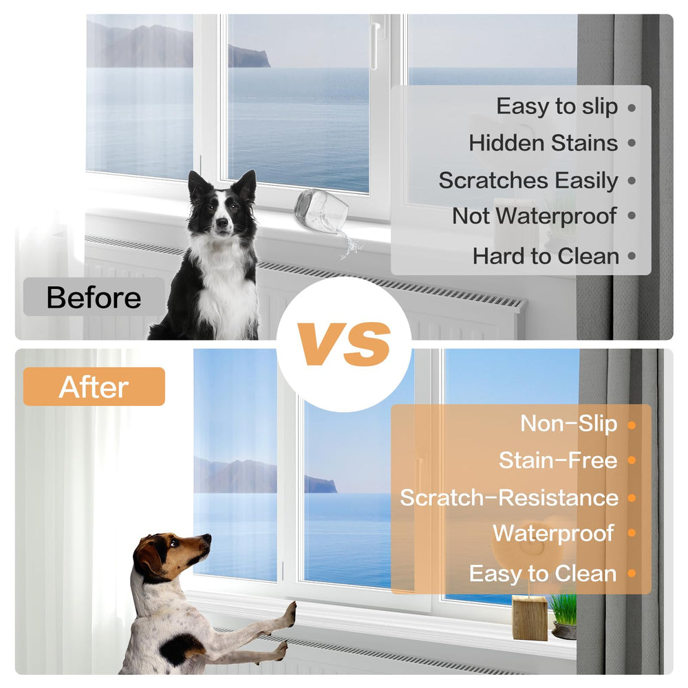 JAHOMFAI cut-to-size guide demonstrates easy sizing for different spaces.