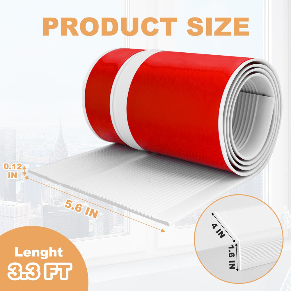 JAHOMFAI self-adhesive scratch guard edge view highlights quick, tool-free installation.