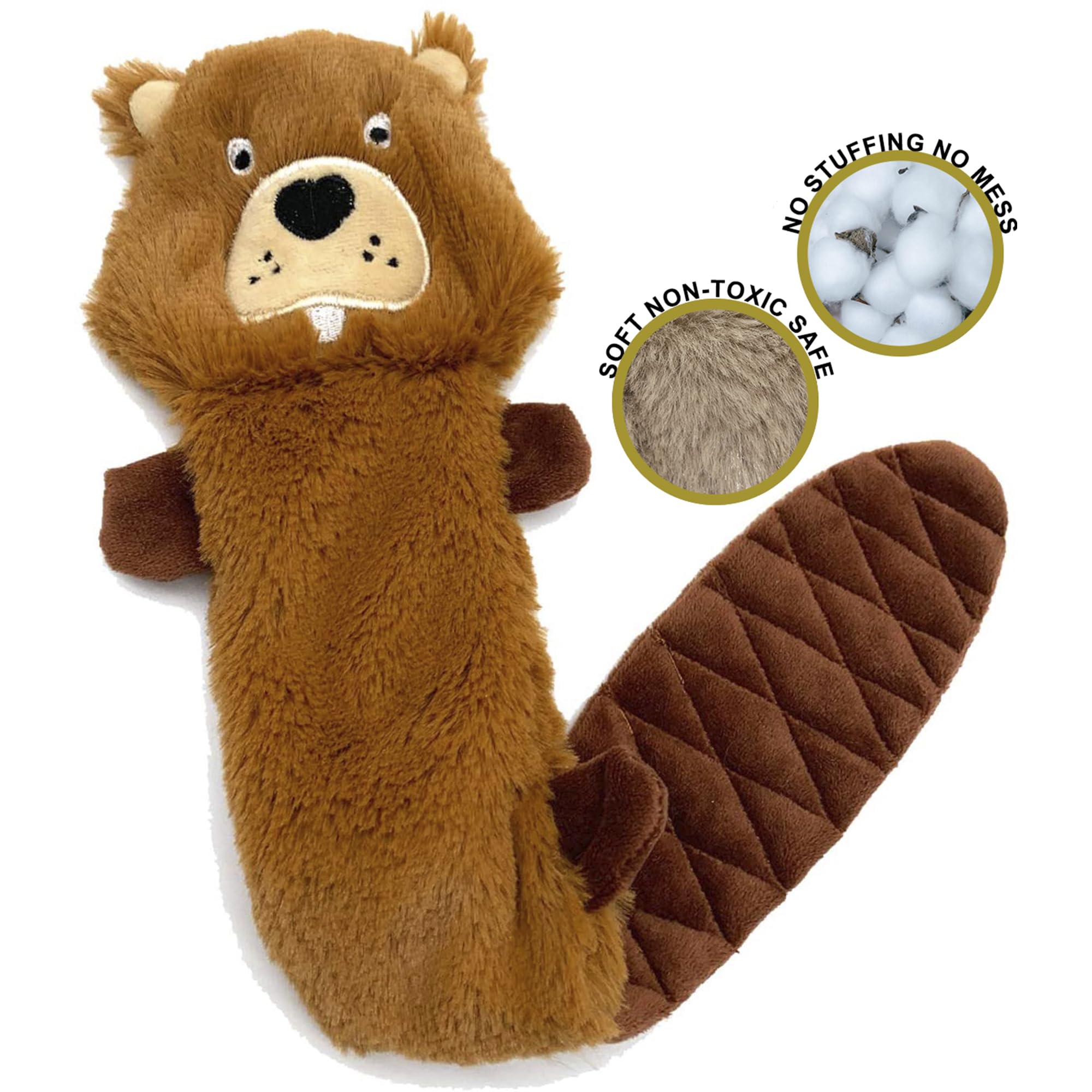 Jalousie Badger crinkle toy with no stuffing for calm exploration.
