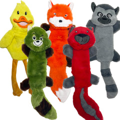 Jalousie beaver dog toy with no stuffing and squeaker for interactive play.