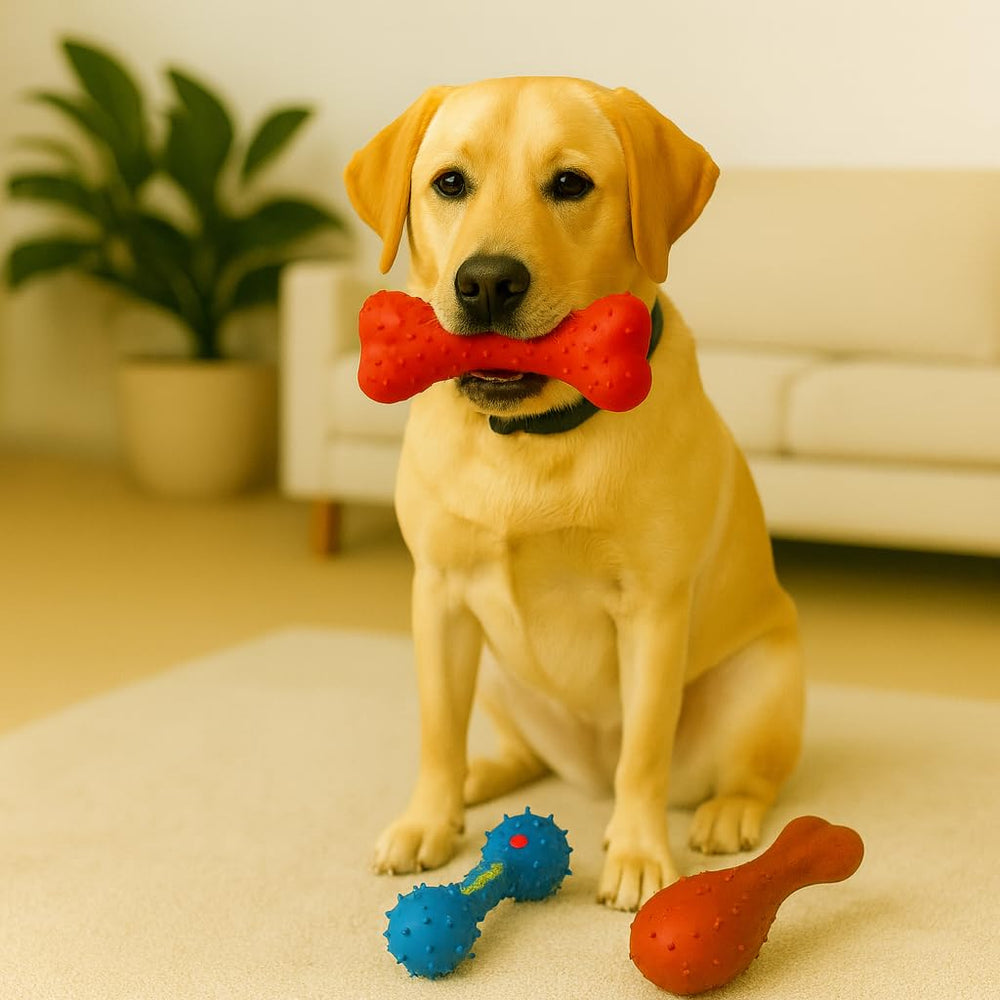 Jalousie dental-stimulation toy supports gums during playtime.
