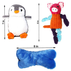 Jalousie duck squeaky toy provides durable play for energetic dogs.