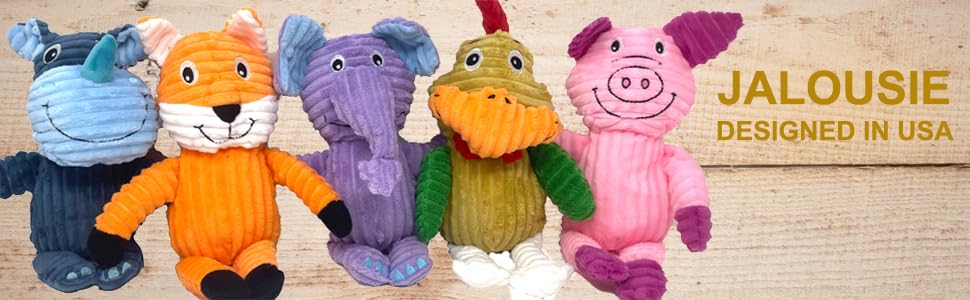 Jalousie interactive chew toy stimulates mentally while he chews.