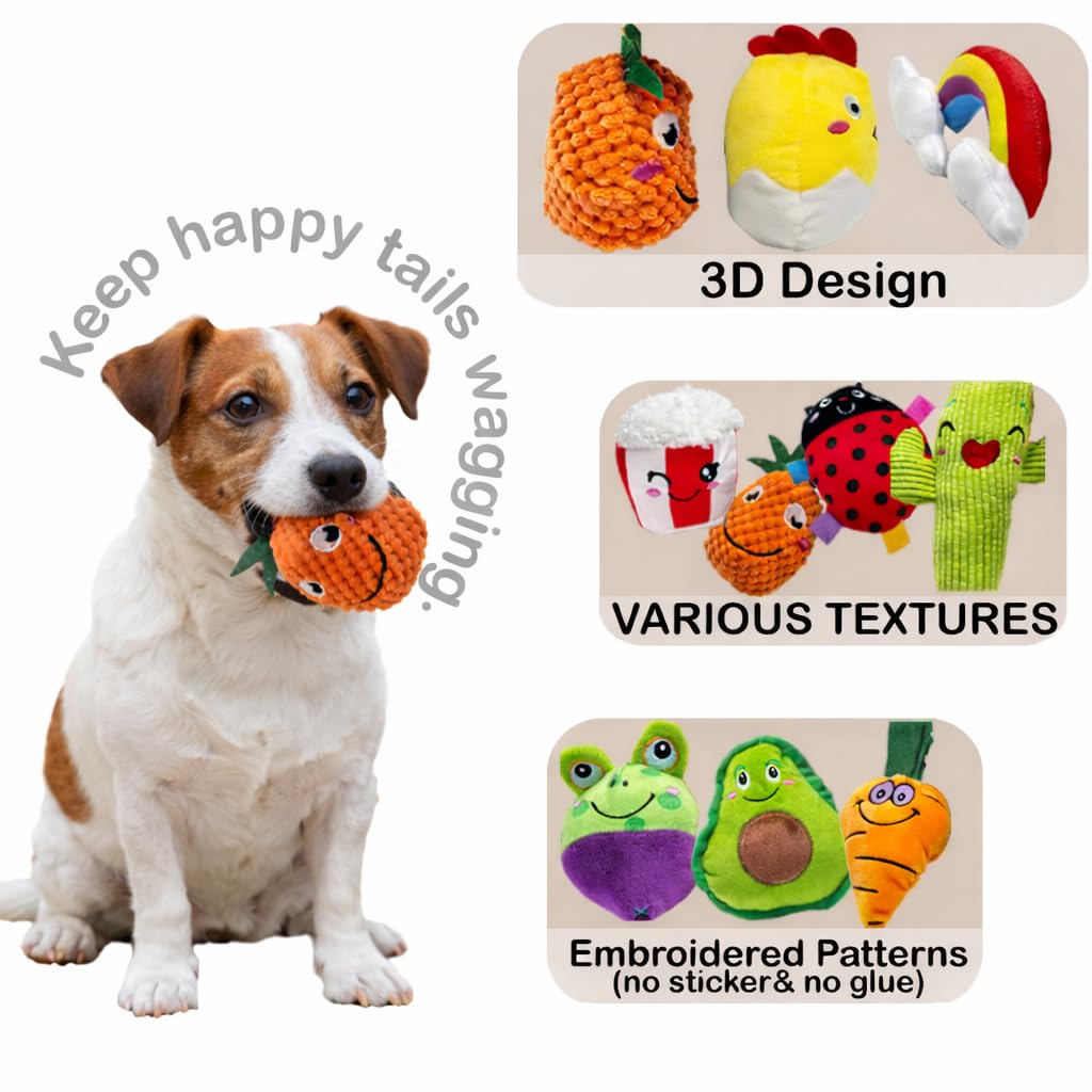 Jalousie plush dog toys squeaker assortment for cozy fetch and chew sessions.