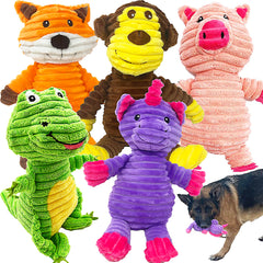 Jalousie plush dinosaur toy for interactive play and chewing