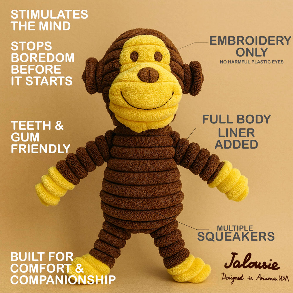 Jalousie plush fox toy ideal for bite-sized chew fun