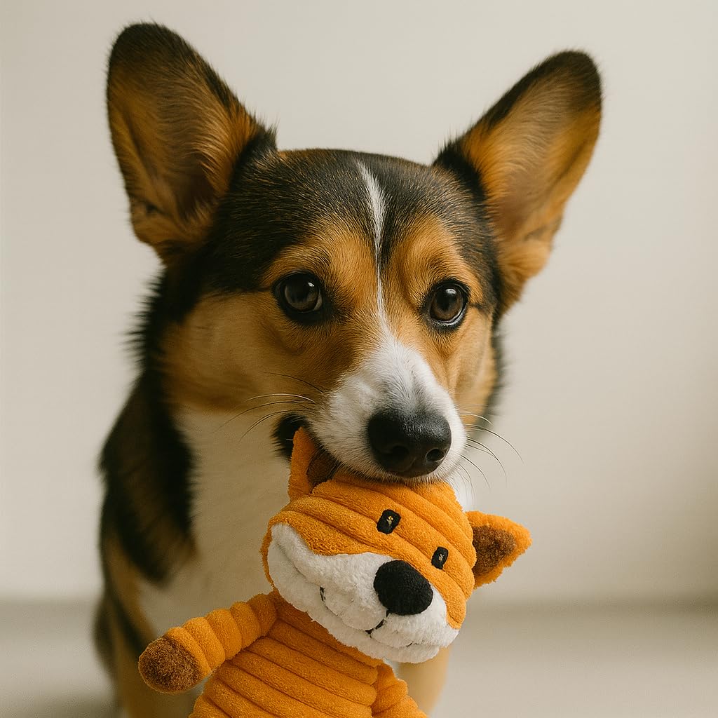 Jalousie plush raccoon toy adds variety to chew play