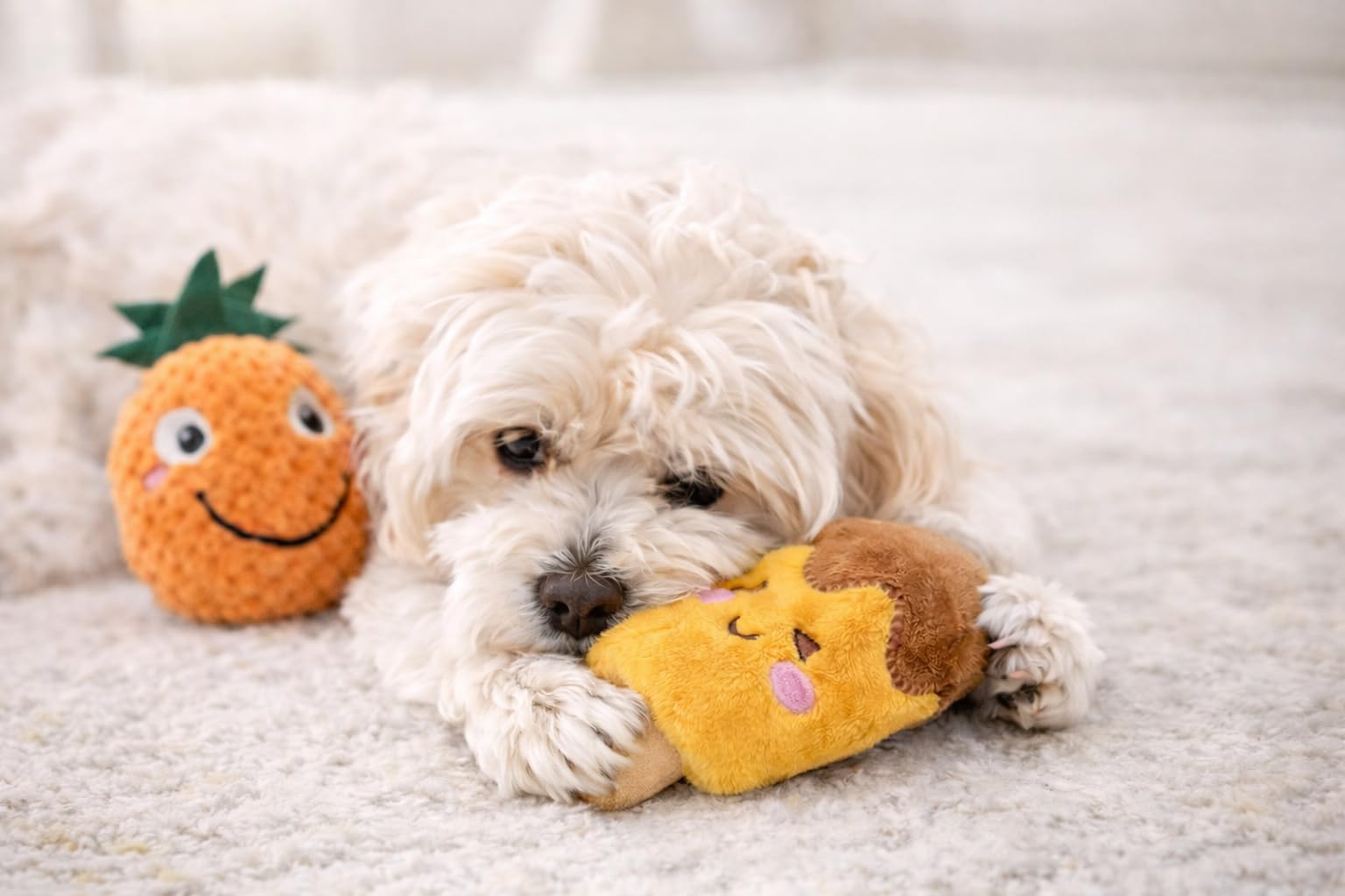 Jalousie soft plush chew toys for gentle teething and stress relief.