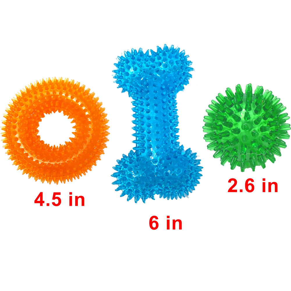 Jalousie spiky toy designed to promote dental interaction during chew sessions