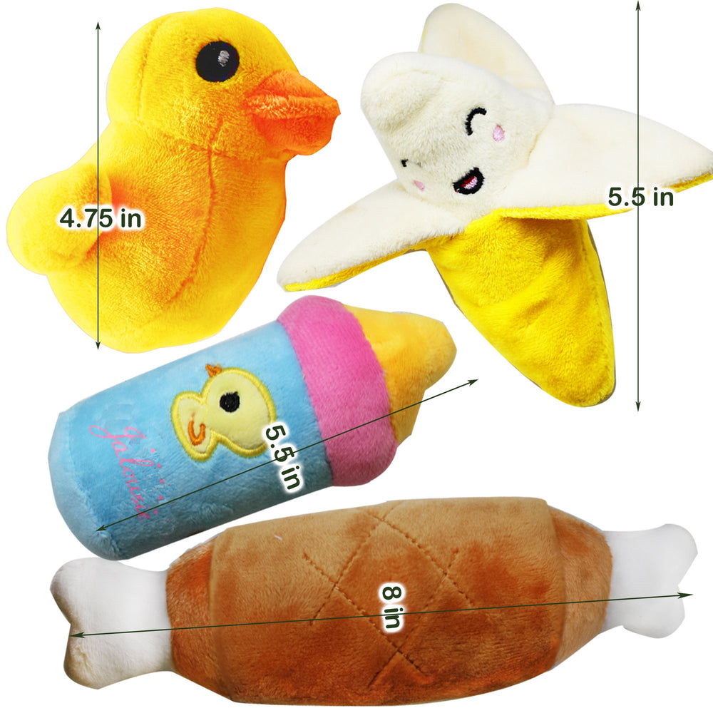 Jalousie squeaky toys invite indoor fetch and interactive exercise.
