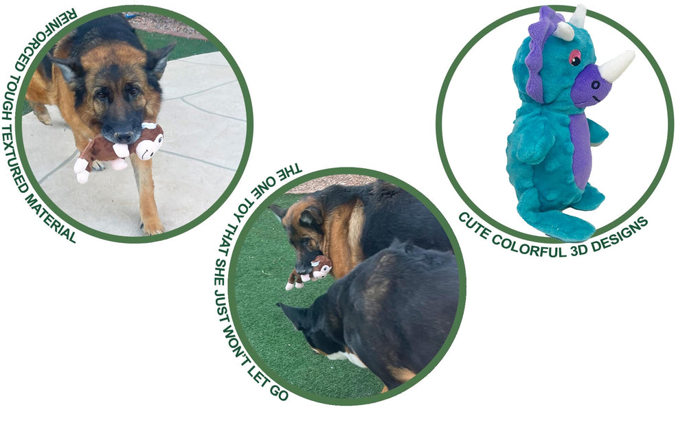 Jalousie strong-chew toy stands up to powerful jaws during tough chews.