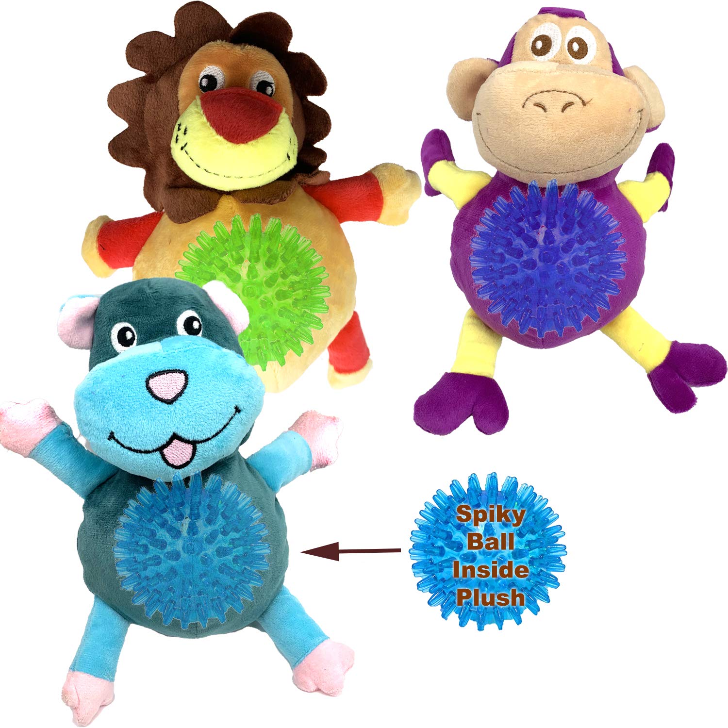 Jalousie three-pack puppy toy set offers variety for daily play.