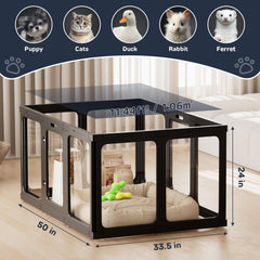 Jalove dog playpen with door for easy pet access.