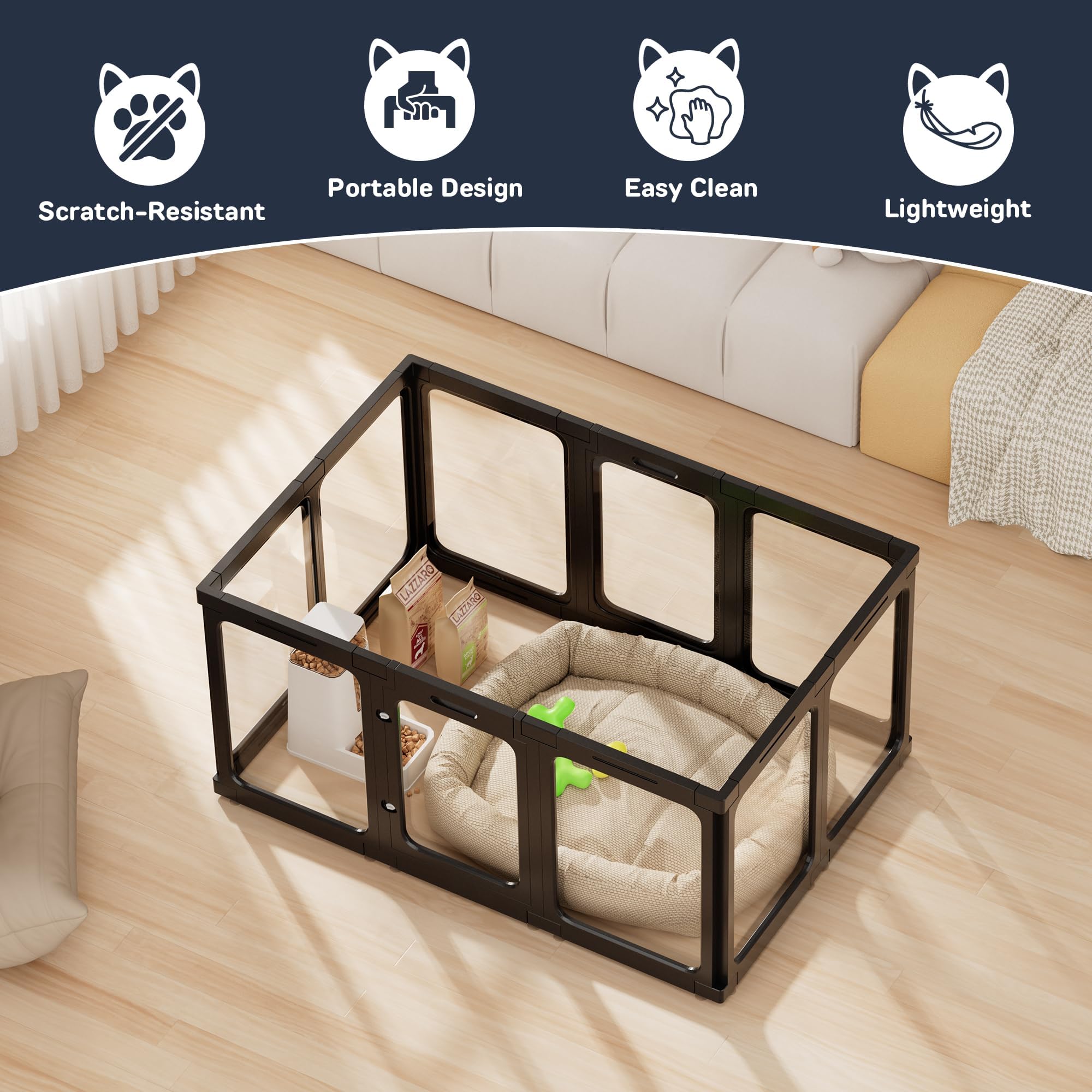 Jalove transparent design allows supervision during playtime.