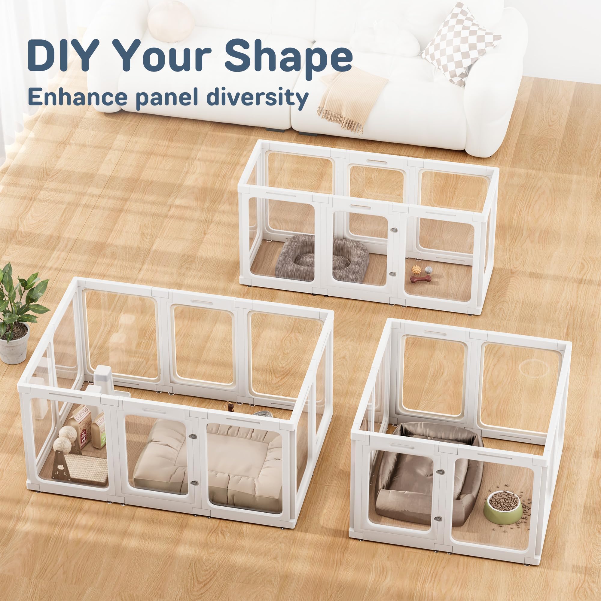 Jalove versatile indoor pet fence suitable for puppies, kittens, rabbits, and ferrets