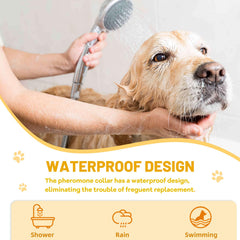 Jaoernv calming collar adjustable fit shows grey color suitable for all dogs.